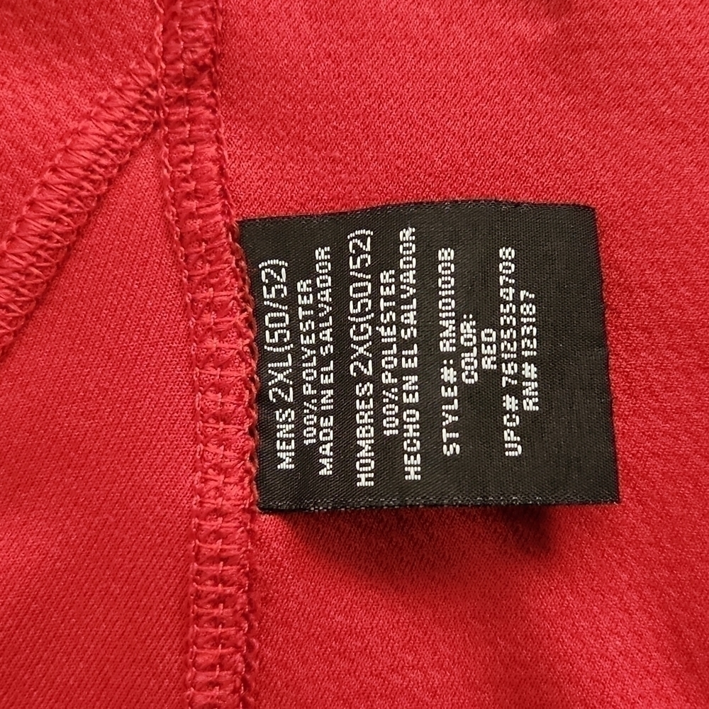 STARTER Red Athletic Fit Dri-Star T-shirt - Picture 6 of 9